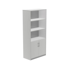 ARMARIO MADERA ROCADA "STORE" 195x90cm PUERTAS BAJAS GRIS
