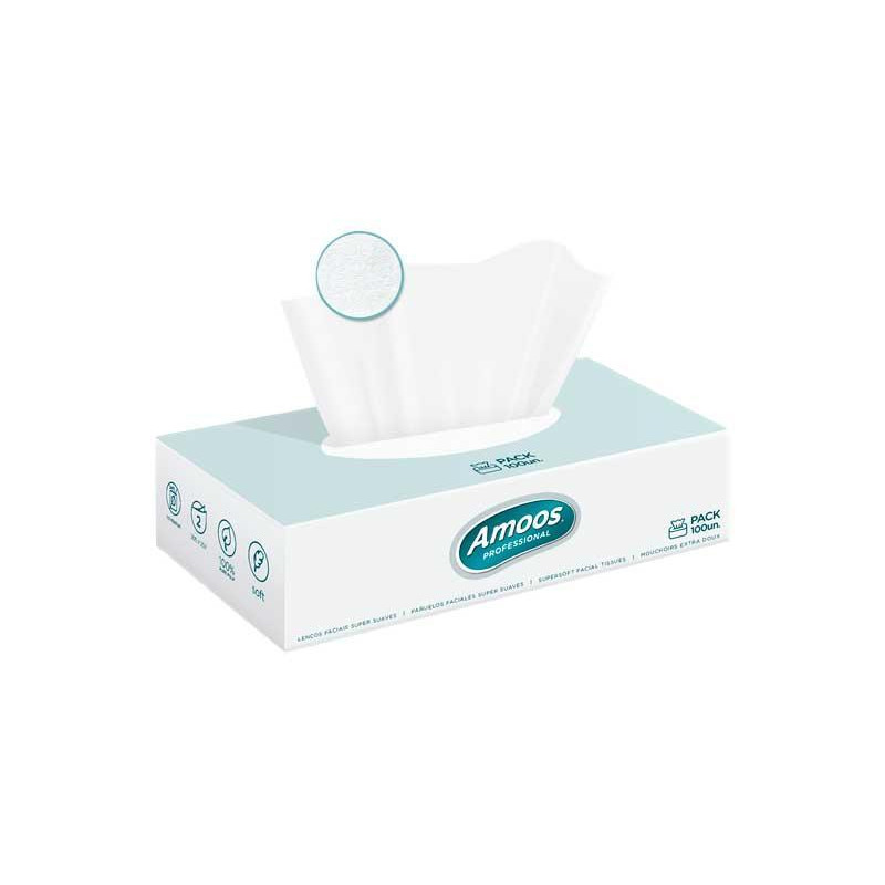 CAJA 100 PAÑUELOS FACIALES AMOOS PROFESSIONAL