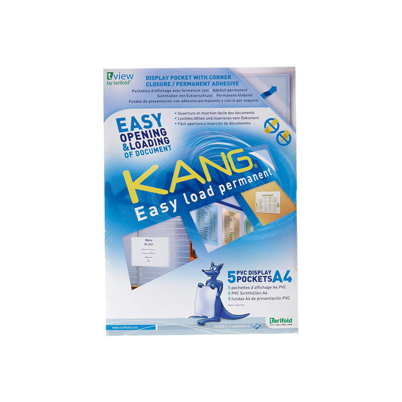 PACK 5 FUNDAS ADHESIVAS TARIFOLD KANG EASY LOAD A4