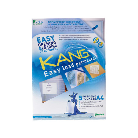 PACK 5 FUNDAS ADHESIVAS TARIFOLD KANG EASY LOAD A4